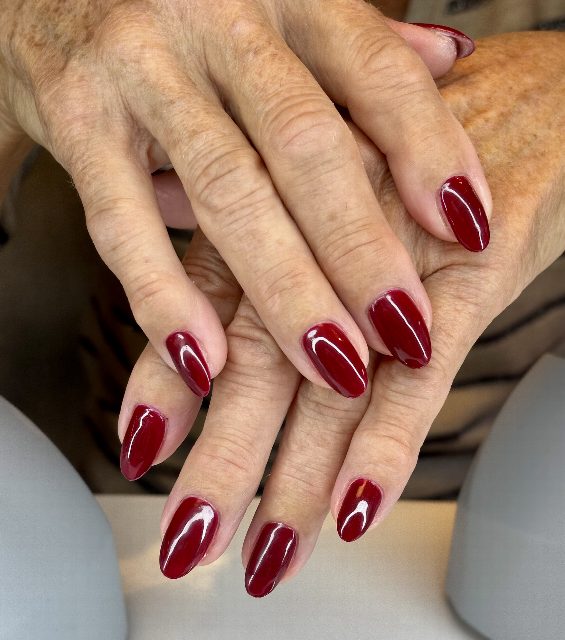 Manucure gel, rouge