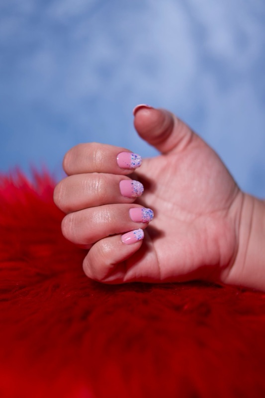 Ombré rose et paillettes